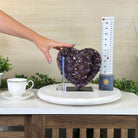 Amethyst Heart Geode on a Metal Stand, 7.5 lbs & 7.6" Tall #5463 - 0331 - Brazil GemsBrazil GemsAmethyst Heart Geode on a Metal Stand, 7.5 lbs & 7.6" Tall #5463 - 0331Hearts5463 - 0331