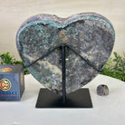 Amethyst Heart Geode on a Metal Stand, 7.5 lbs & 7.6" Tall #5463 - 0331 - Brazil GemsBrazil GemsAmethyst Heart Geode on a Metal Stand, 7.5 lbs & 7.6" Tall #5463 - 0331Hearts5463 - 0331