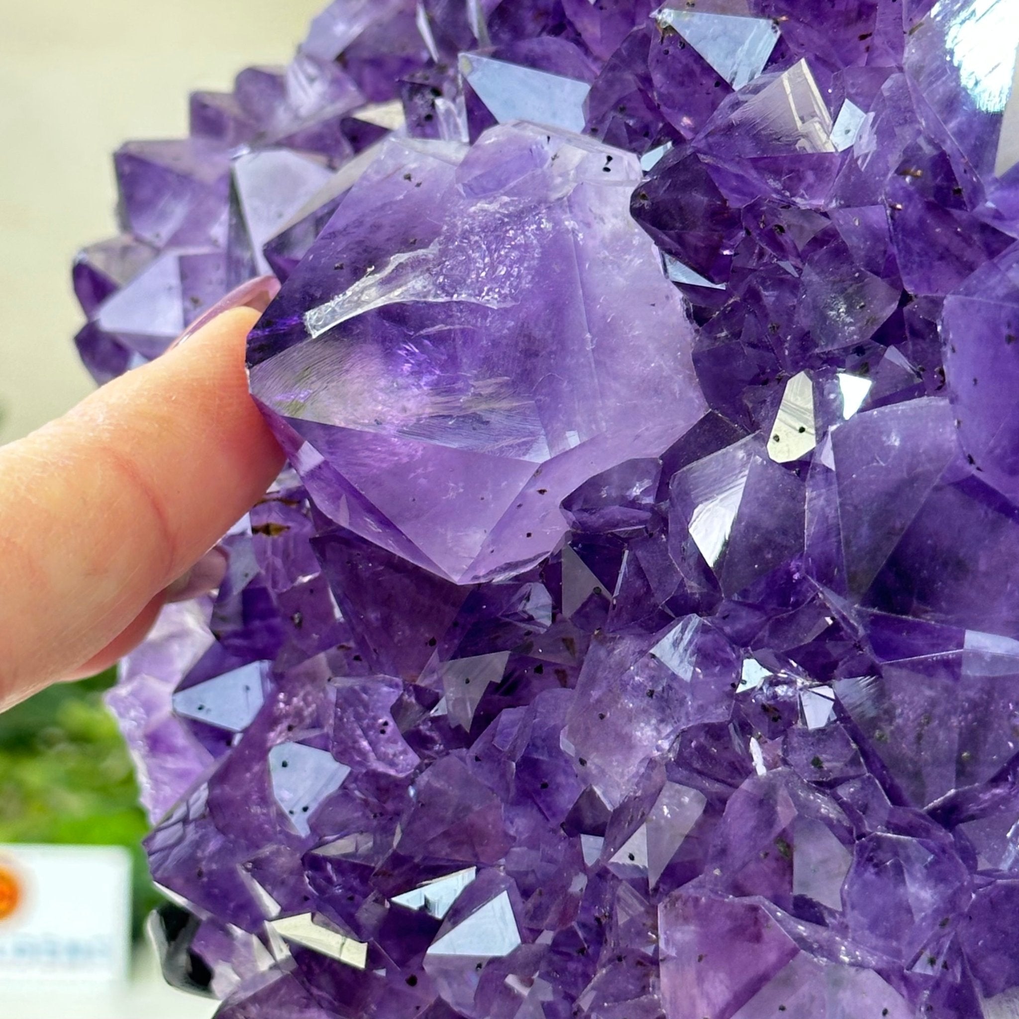 Amethyst Heart Geode on a Metal Stand, 7.8 lbs & 7.9" Tall #5463 - 0350 - Brazil GemsBrazil GemsAmethyst Heart Geode on a Metal Stand, 7.8 lbs & 7.9" Tall #5463 - 0350Hearts5463 - 0350