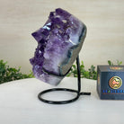 Amethyst Heart Geode on a Metal Stand, 7.8 lbs & 7.9" Tall #5463 - 0350 - Brazil GemsBrazil GemsAmethyst Heart Geode on a Metal Stand, 7.8 lbs & 7.9" Tall #5463 - 0350Hearts5463 - 0350