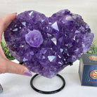 Amethyst Heart Geode on a Metal Stand, 7.8 lbs & 7.9" Tall #5463 - 0350 - Brazil GemsBrazil GemsAmethyst Heart Geode on a Metal Stand, 7.8 lbs & 7.9" Tall #5463 - 0350Hearts5463 - 0350