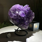 Amethyst Heart Geode on a Metal Stand, 7.8 lbs & 7.9" Tall #5463 - 0350 - Brazil GemsBrazil GemsAmethyst Heart Geode on a Metal Stand, 7.8 lbs & 7.9" Tall #5463 - 0350Hearts5463 - 0350