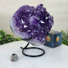 Amethyst Heart Geode on a Metal Stand, 7.8 lbs & 7.9" Tall #5463 - 0350 - Brazil GemsBrazil GemsAmethyst Heart Geode on a Metal Stand, 7.8 lbs & 7.9" Tall #5463 - 0350Hearts5463 - 0350