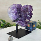 Amethyst Heart Geode on a Metal Stand, 8.3 lbs & 8.3" Tall #5463 - 0358 - Brazil GemsBrazil GemsAmethyst Heart Geode on a Metal Stand, 8.3 lbs & 8.3" Tall #5463 - 0358Hearts5463 - 0358