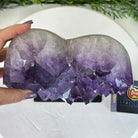 Amethyst Heart Geode on a Metal Stand, 8.3 lbs & 8.3" Tall #5463 - 0358 - Brazil GemsBrazil GemsAmethyst Heart Geode on a Metal Stand, 8.3 lbs & 8.3" Tall #5463 - 0358Hearts5463 - 0358