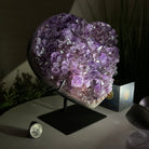 Amethyst Heart Geode on a Metal Stand, 9.3 lbs & 8.4" Tall #5463 - 0352 - Brazil GemsBrazil GemsAmethyst Heart Geode on a Metal Stand, 9.3 lbs & 8.4" Tall #5463 - 0352Hearts5463 - 0352