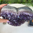 Amethyst Heart Geode on a Metal Stand, 9.3 lbs & 8.4" Tall #5463 - 0352 - Brazil GemsBrazil GemsAmethyst Heart Geode on a Metal Stand, 9.3 lbs & 8.4" Tall #5463 - 0352Hearts5463 - 0352