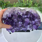 Amethyst Heart Geode on a Metal Stand, 9.9 lbs & 8.9" Tall #5463 - 0353 - Brazil GemsBrazil GemsAmethyst Heart Geode on a Metal Stand, 9.9 lbs & 8.9" Tall #5463 - 0353Hearts5463 - 0353