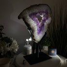 Amethyst Portal on a Metal Stand, 12.2 lbs & 17.4" Tall #5606 - 0105 - Brazil GemsBrazil GemsAmethyst Portal on a Metal Stand, 12.2 lbs & 17.4" Tall #5606 - 0105Portals on Fixed Bases5606 - 0105