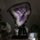 Amethyst Portal on a Metal Stand, 12.2 lbs & 17.4" Tall #5606 - 0105 - Brazil GemsBrazil GemsAmethyst Portal on a Metal Stand, 12.2 lbs & 17.4" Tall #5606 - 0105Portals on Fixed Bases5606 - 0105