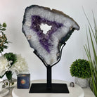 Amethyst Portal on a Metal Stand, 12.2 lbs & 17.4" Tall #5606 - 0105 - Brazil GemsBrazil GemsAmethyst Portal on a Metal Stand, 12.2 lbs & 17.4" Tall #5606 - 0105Portals on Fixed Bases5606 - 0105