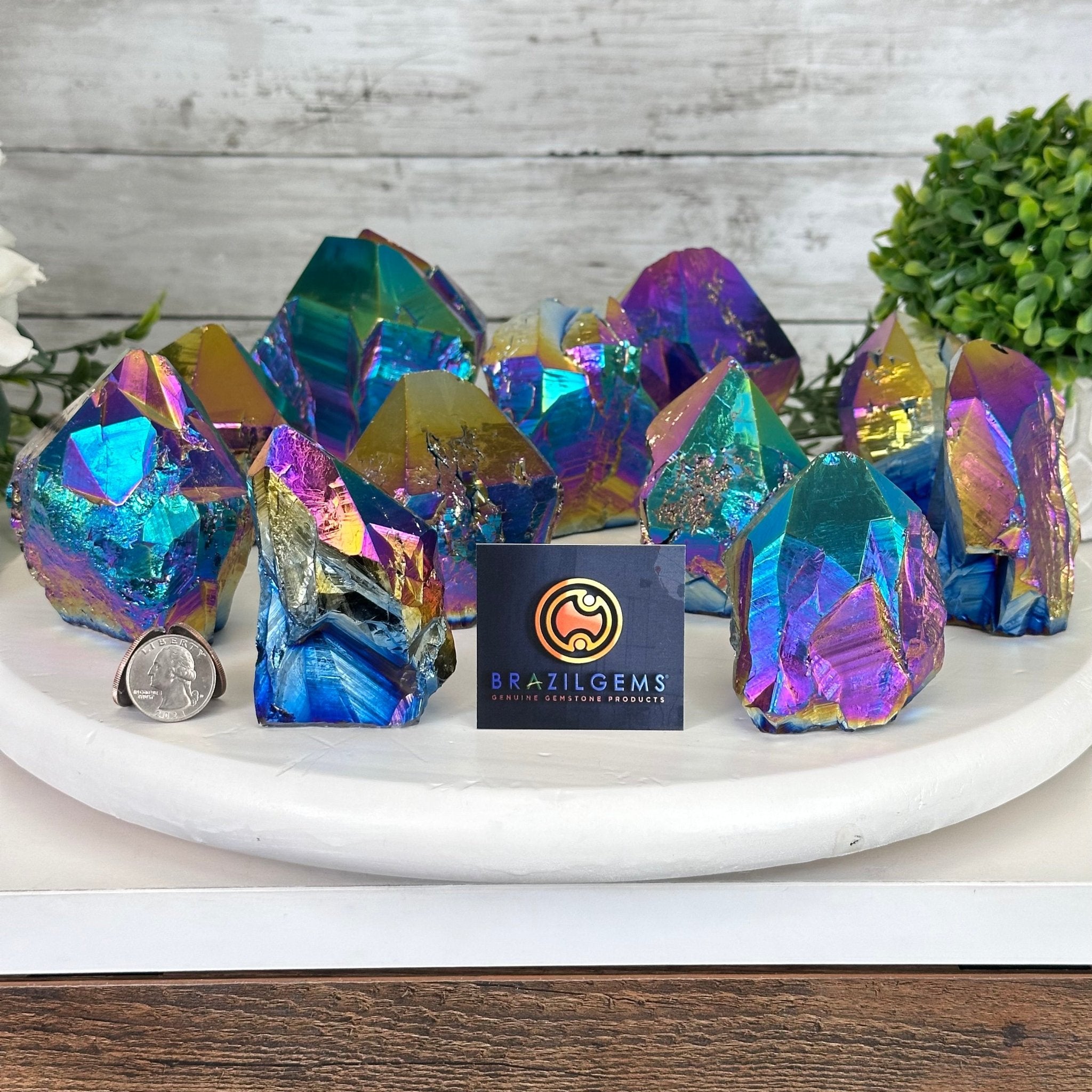 Amethyst Rainbow Aura Crystal Foot & Point, Select Your Item #3102AMRA - Brazil GemsBrazil GemsAmethyst Rainbow Aura Crystal Foot & Point, Select Your Item #3102AMRACrystal Points3102AMRA-001
