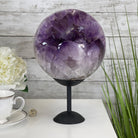 Amethyst Sphere on a Metal Base 20.2 lbs & 12.1" Tall Model #5630-0002 by Brazil Gems - Brazil GemsBrazil GemsAmethyst Sphere on a Metal Base 20.2 lbs & 12.1" Tall Model #5630-0002 by Brazil GemsSpheres5630-0002