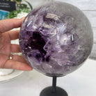 Amethyst Sphere on a Metal Base 7.3 lbs & 8.2.5" Tall Model #5630-0007 by Brazil Gems - Brazil GemsBrazil GemsAmethyst Sphere on a Metal Base 7.3 lbs & 8.2.5" Tall Model #5630-0007 by Brazil GemsSpheres5630-0007