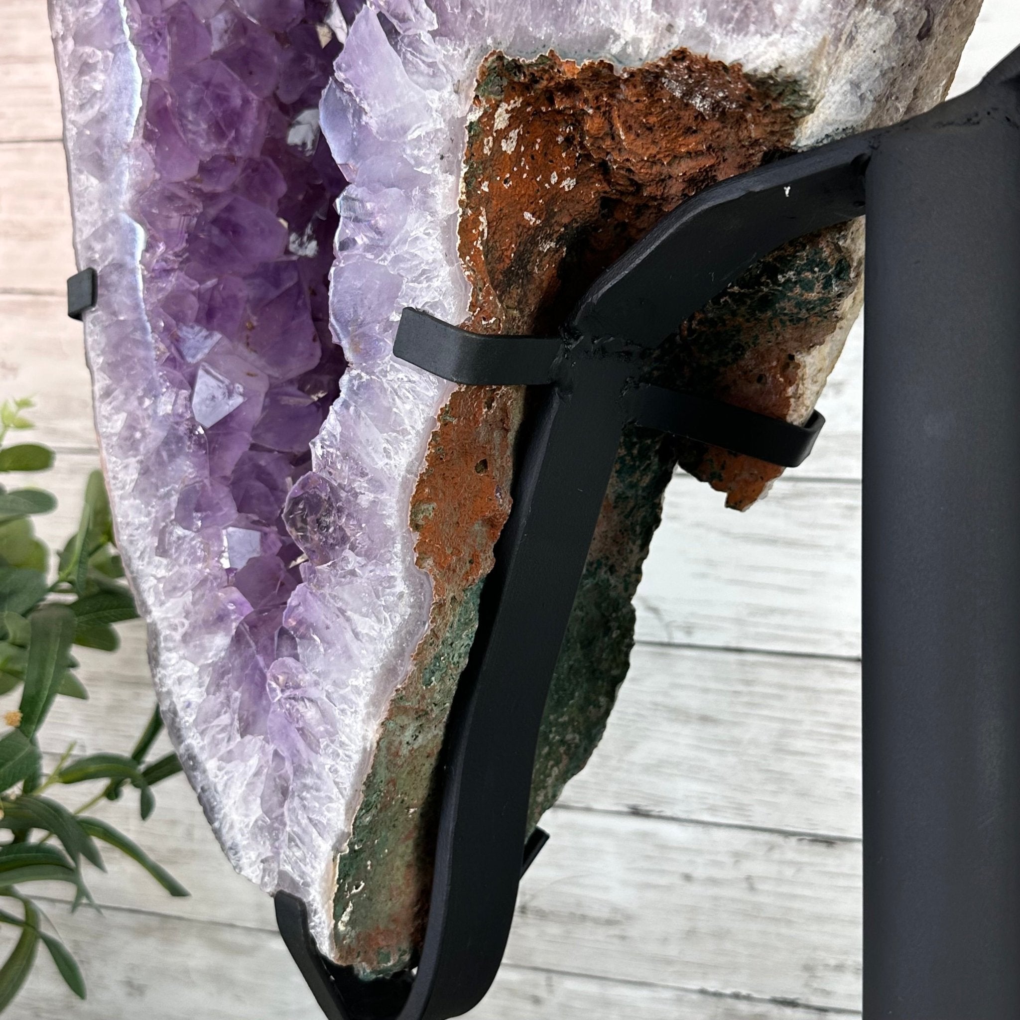 Amethyst Wings on a Metal Stand, 65.6 lbs & 25.6" Tall #5493 - 0049 - Brazil GemsBrazil GemsAmethyst Wings on a Metal Stand, 65.6 lbs & 25.6" Tall #5493 - 0049Amethyst Butterfly Wings5493 - 0049