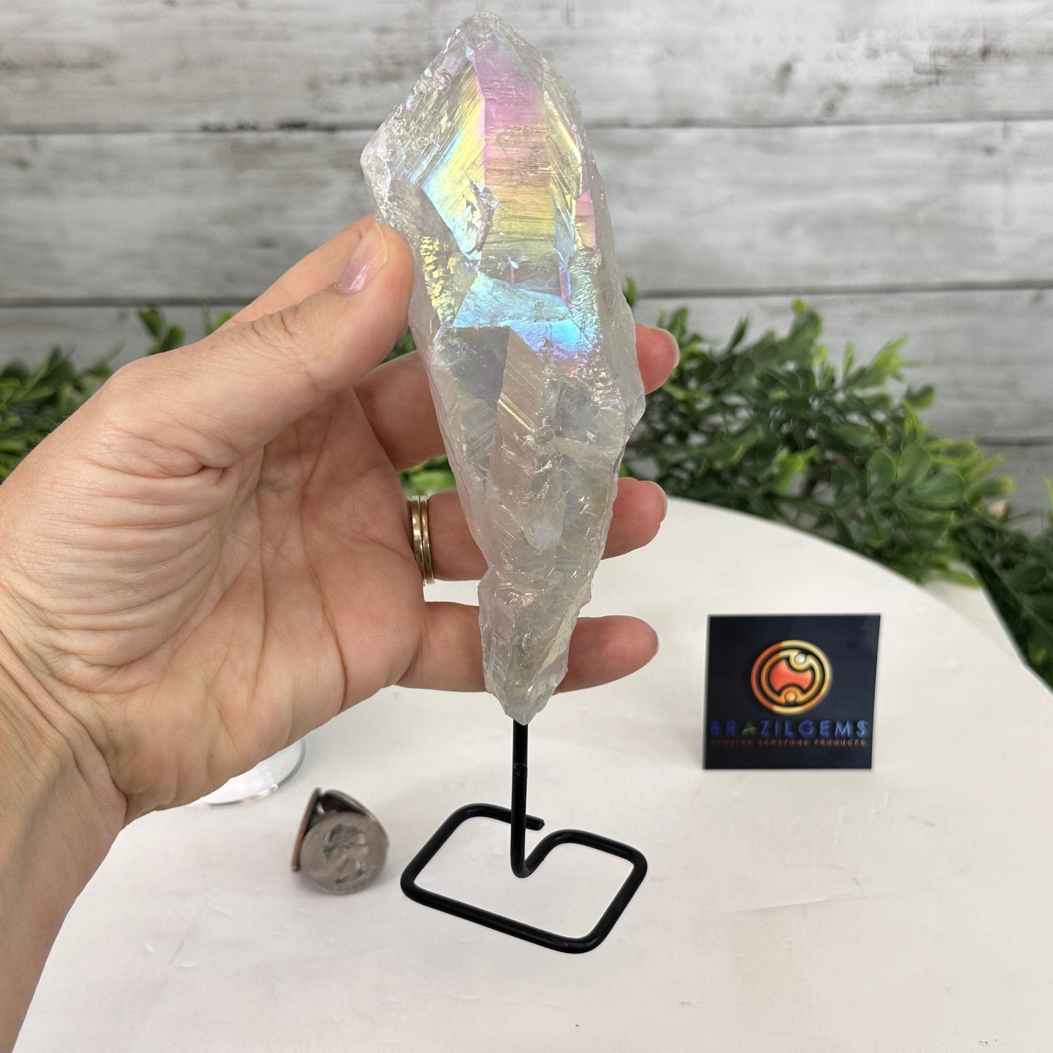 Angel Aura Quartz Point Model #3122AU-025 - Brazil Gems
