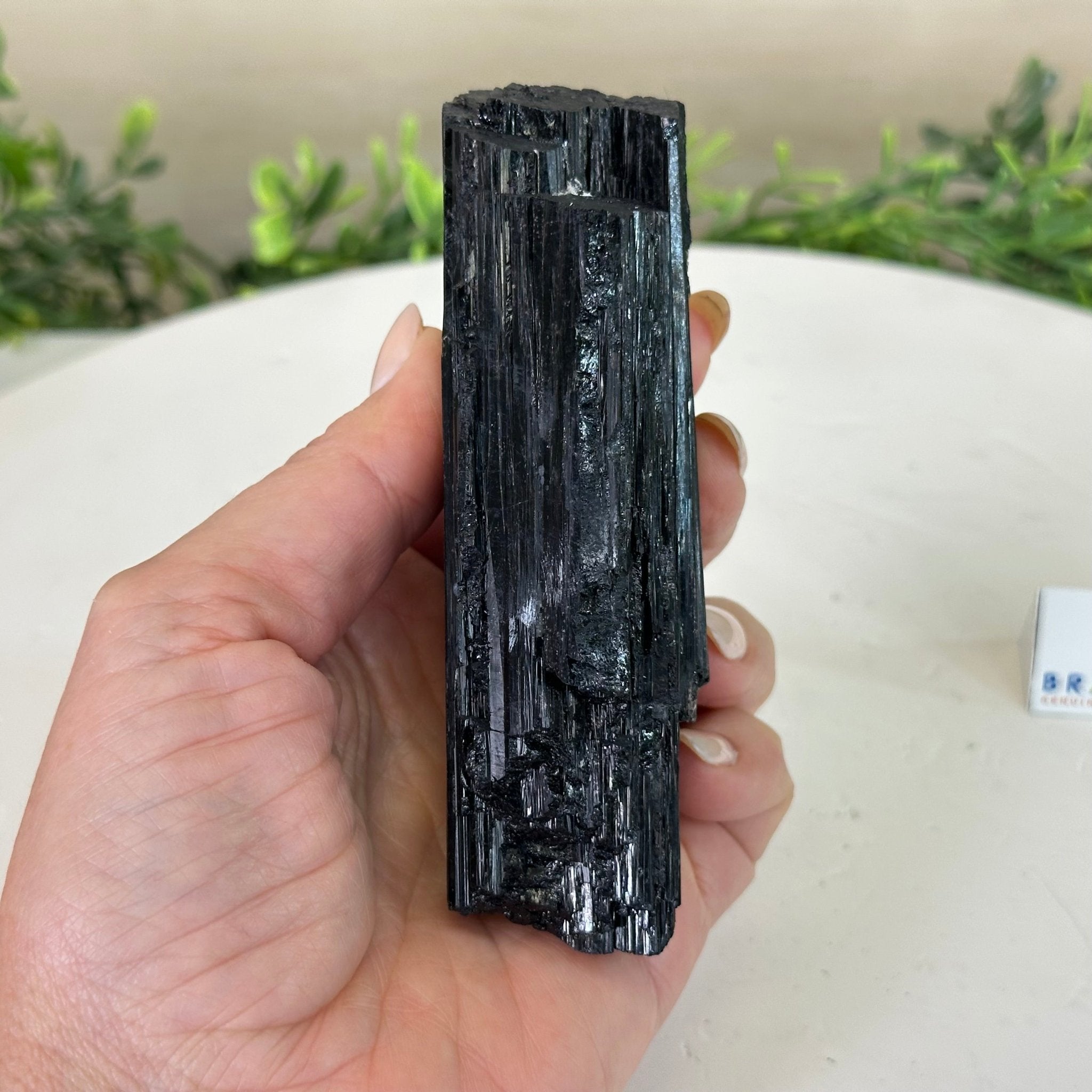 Black Tourmaline Cluster, 0.7 lbs and 4.9" Long #3302BT - 013 - Brazil GemsBrazil GemsBlack Tourmaline Cluster, 0.7 lbs and 4.9" Long #3302BT - 013Small Clusters with Flat Bases3302BT - 013