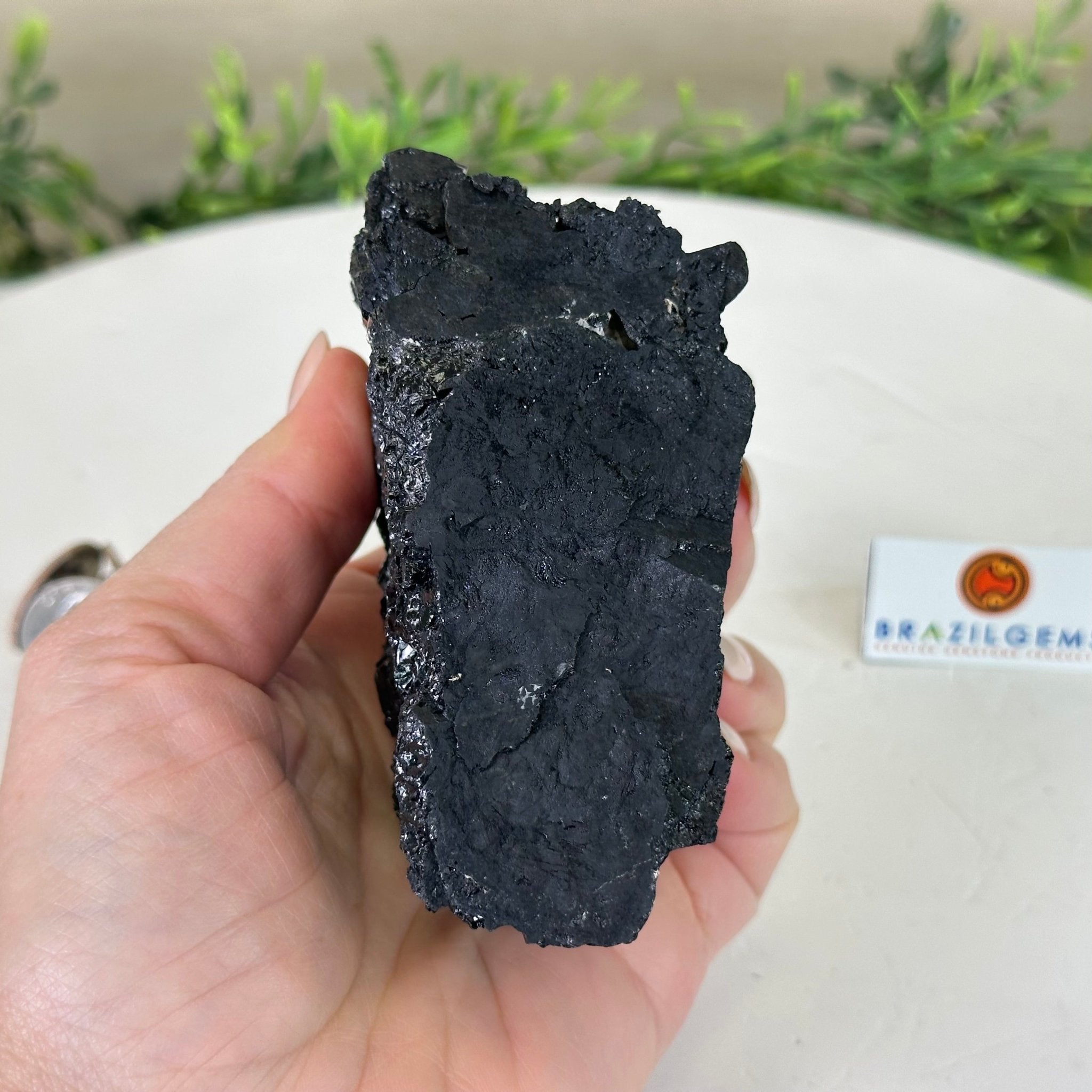 Black Tourmaline Cluster, 1.5 lbs and 4.3" Long #3302BT - 017 - Brazil GemsBrazil GemsBlack Tourmaline Cluster, 1.5 lbs and 4.3" Long #3302BT - 017Small Clusters with Flat Bases3302BT - 017