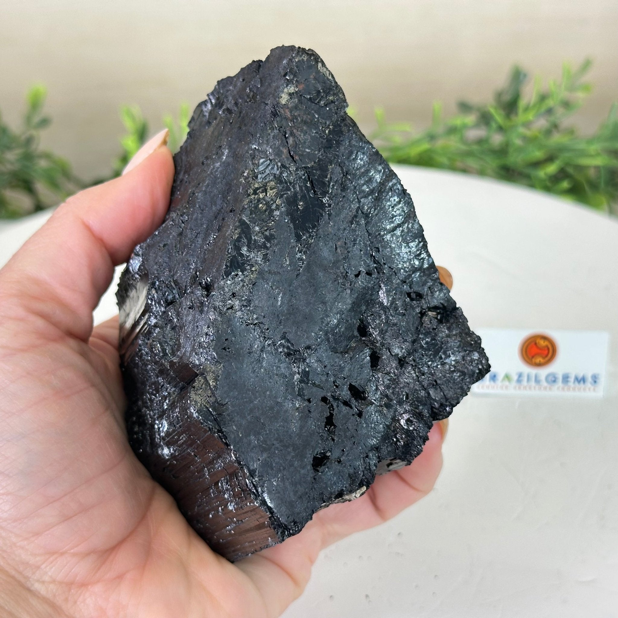 Black Tourmaline Cluster, 2.1 lbs and 5" Long #3302BT - 018 - Brazil GemsBrazil GemsBlack Tourmaline Cluster, 2.1 lbs and 5" Long #3302BT - 018Small Clusters with Flat Bases3302BT - 018