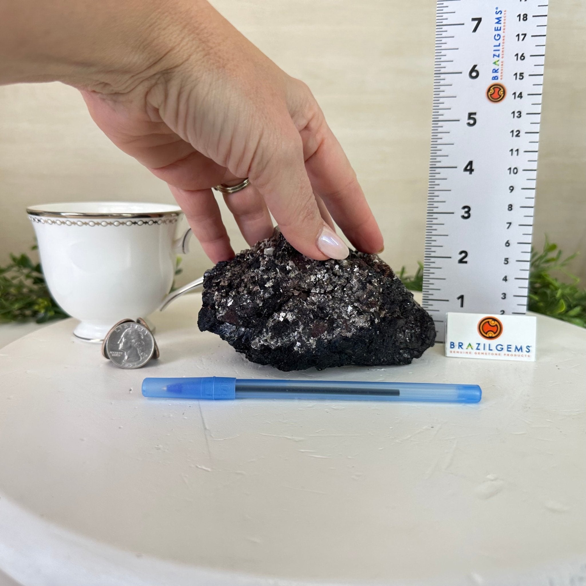 Black Tourmaline Cluster, 2.8 lbs and 4.9" Long #3302BT - 020 - Brazil GemsBrazil GemsBlack Tourmaline Cluster, 2.8 lbs and 4.9" Long #3302BT - 020Small Clusters with Flat Bases3302BT - 020