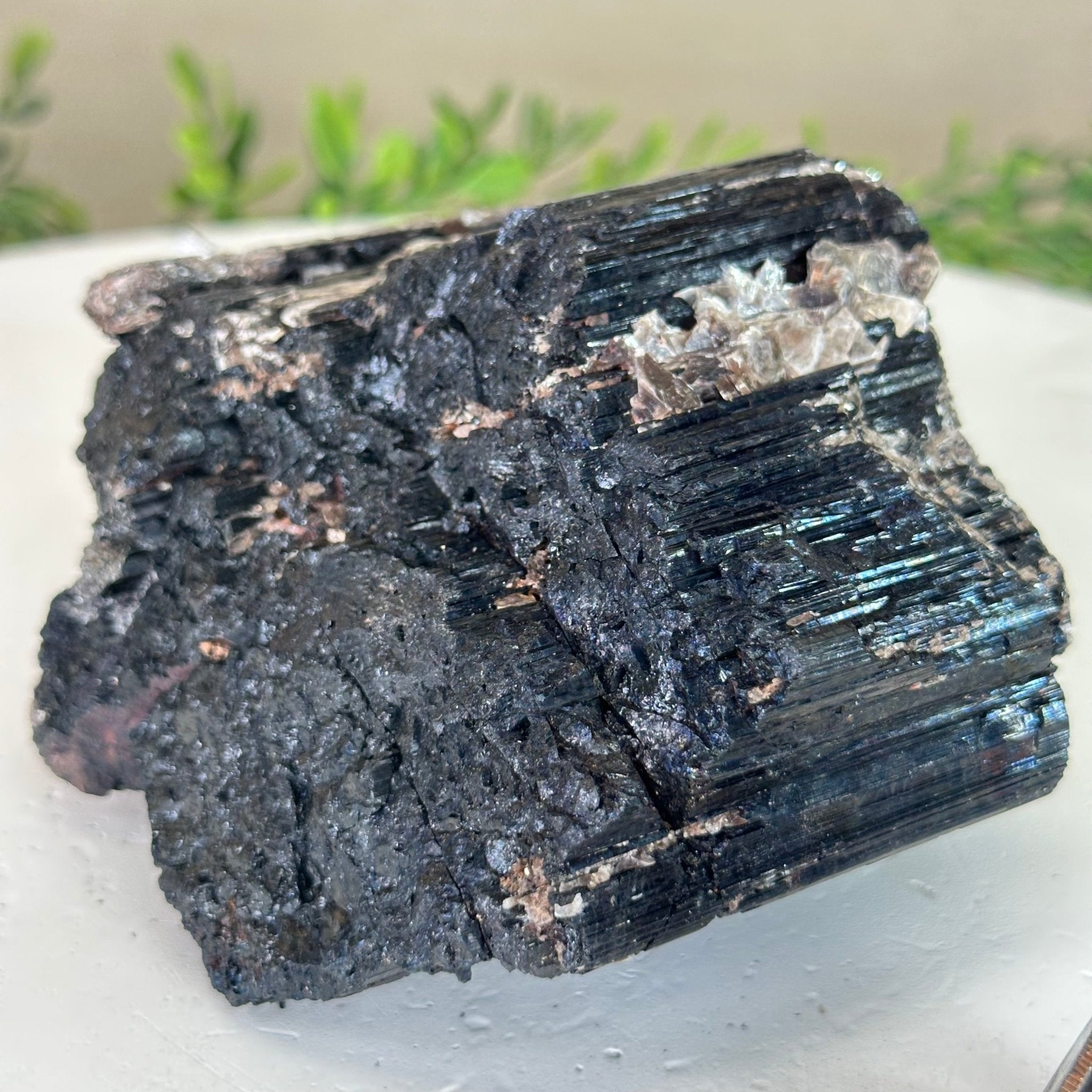 Black Tourmaline Cluster, 2.8 lbs and 4.9" Long #3302BT - 020 - Brazil GemsBrazil GemsBlack Tourmaline Cluster, 2.8 lbs and 4.9" Long #3302BT - 020Small Clusters with Flat Bases3302BT - 020