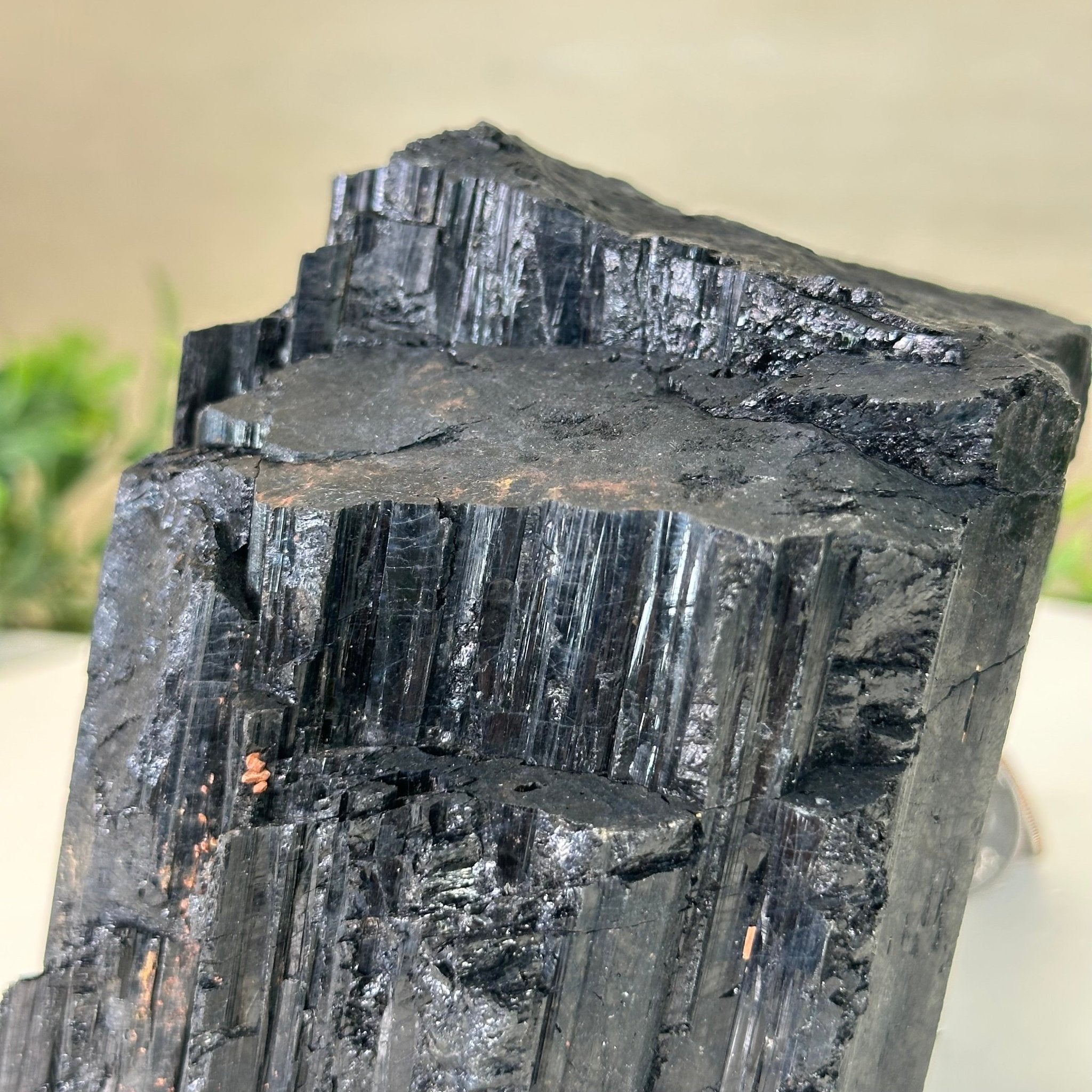 Black Tourmaline Cluster, 4.8 lbs and 4.6" Tall #3302BT - 026 - Brazil GemsBrazil GemsBlack Tourmaline Cluster, 4.8 lbs and 4.6" Tall #3302BT - 026Small Clusters with Flat Bases3302BT - 026