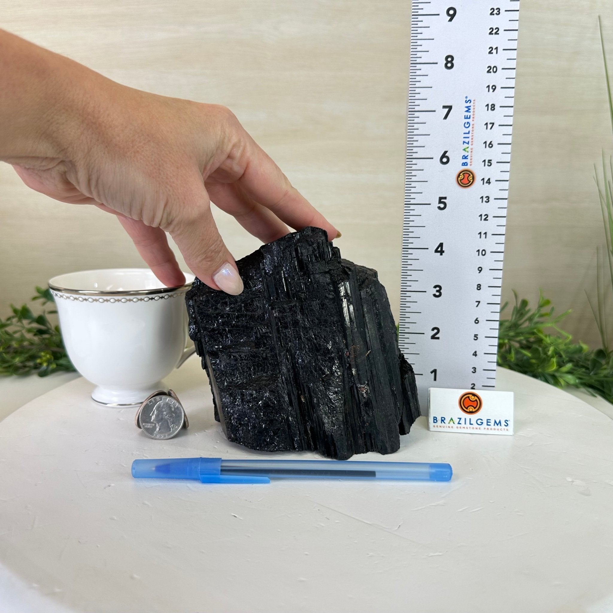 Black Tourmaline Cluster, 4.8 lbs and 4.6" Tall #3302BT - 026 - Brazil GemsBrazil GemsBlack Tourmaline Cluster, 4.8 lbs and 4.6" Tall #3302BT - 026Small Clusters with Flat Bases3302BT - 026