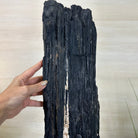 Black Tourmaline Cluster on a Metal Stand, 51.8 lbs and 27" Tall 6020 - 0009 - Brazil GemsBrazil GemsBlack Tourmaline Cluster on a Metal Stand, 51.8 lbs and 27" Tall 6020 - 0009Clusters on Wood Bases6020 - 0009
