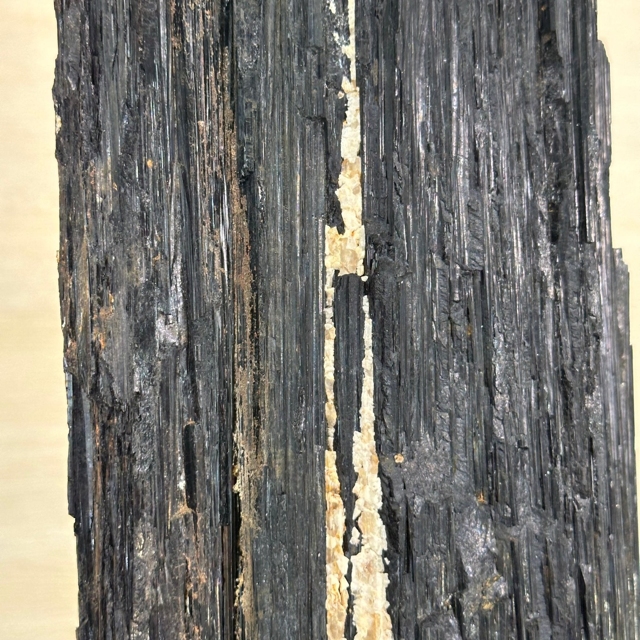 Black Tourmaline Cluster on a Metal Stand, 51.8 lbs and 27" Tall 6020 - 0009 - Brazil GemsBrazil GemsBlack Tourmaline Cluster on a Metal Stand, 51.8 lbs and 27" Tall 6020 - 0009Clusters on Wood Bases6020 - 0009