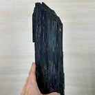 Black Tourmaline Cluster on a Metal Stand, 51.8 lbs and 27" Tall 6020 - 0009 - Brazil GemsBrazil GemsBlack Tourmaline Cluster on a Metal Stand, 51.8 lbs and 27" Tall 6020 - 0009Clusters on Wood Bases6020 - 0009