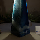 Blue Agate 4 - Sided Obelisk Tower, 7.5" Tall #3104BL - 007 - Brazil GemsBrazil GemsBlue Agate 4 - Sided Obelisk Tower, 7.5" Tall #3104BL - 007Obelisks3104BL - 007