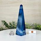 Blue Agate 4 - Sided Obelisk Tower, 7.5" Tall #3104BL - 007 - Brazil GemsBrazil GemsBlue Agate 4 - Sided Obelisk Tower, 7.5" Tall #3104BL - 007Obelisks3104BL - 007