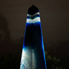 Blue Agate 4 - Sided Obelisk Tower, 7.5" Tall #3104BL - 007 - Brazil GemsBrazil GemsBlue Agate 4 - Sided Obelisk Tower, 7.5" Tall #3104BL - 007Obelisks3104BL - 007