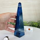 Blue Agate 4 - Sided Obelisk Tower, 7.5" Tall #3104BL - 007 - Brazil GemsBrazil GemsBlue Agate 4 - Sided Obelisk Tower, 7.5" Tall #3104BL - 007Obelisks3104BL - 007