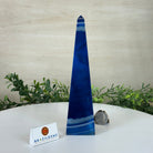 Blue Agate 4 - Sided Obelisk Tower, 7.5" Tall #3104BL - 007 - Brazil GemsBrazil GemsBlue Agate 4 - Sided Obelisk Tower, 7.5" Tall #3104BL - 007Obelisks3104BL - 007