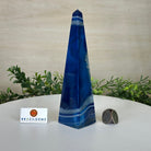 Blue Agate 4 - Sided Obelisk Tower, 7.5" Tall #3104BL - 007 - Brazil GemsBrazil GemsBlue Agate 4 - Sided Obelisk Tower, 7.5" Tall #3104BL - 007Obelisks3104BL - 007