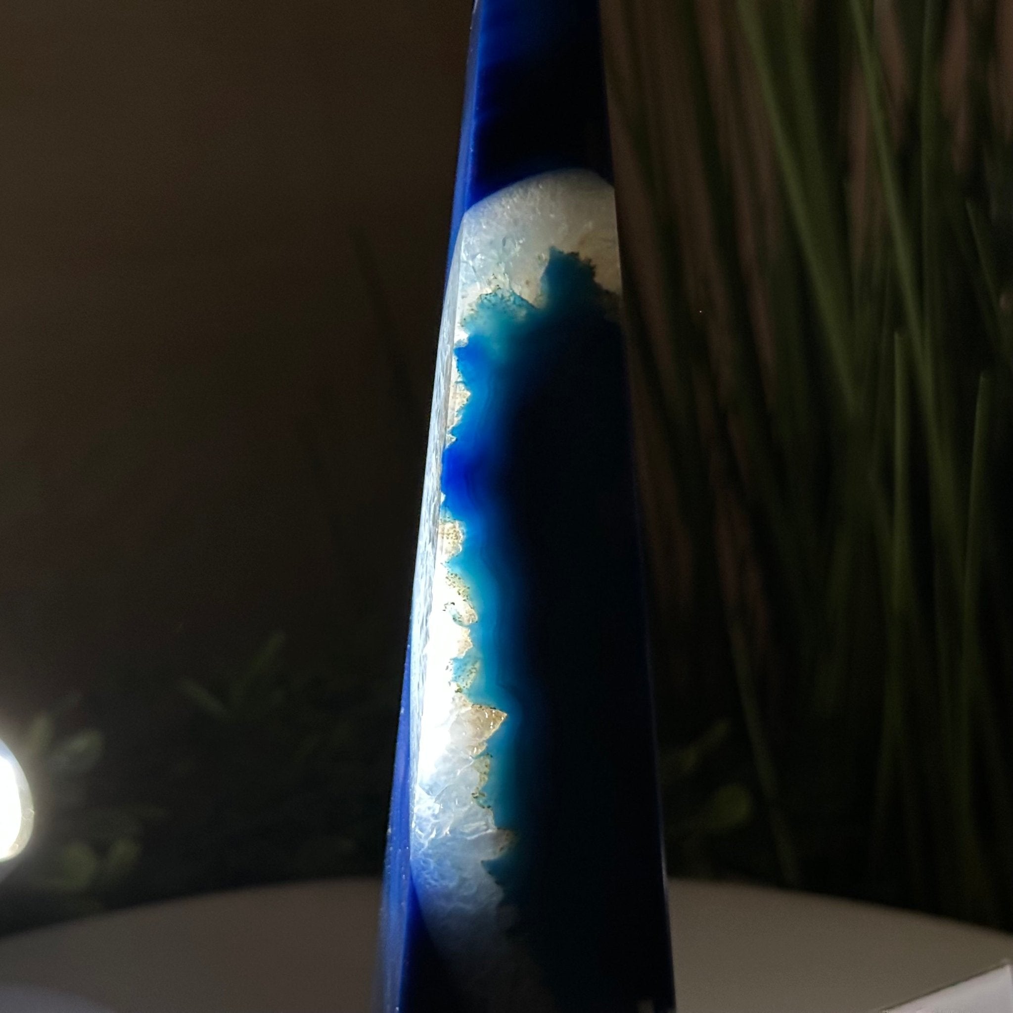 Blue Agate 4 - Sided Obelisk Tower, 7.6" Tall #3104BL - 004 - Brazil GemsBrazil GemsBlue Agate 4 - Sided Obelisk Tower, 7.6" Tall #3104BL - 004Obelisks3104BL - 004