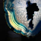 Blue Agate Slice on a Metal Stand, 11.7" Tall #5055-0121 - Brazil GemsBrazil GemsBlue Agate Slice on a Metal Stand, 11.7" Tall #5055-0121Slices on Fixed Bases5055-0121