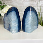 Blue Dyed Brazilian Agate Stone Bookends, 6.25" tall & 10.1 lbs #5151BL-0031 by Brazil Gems - Brazil GemsBrazil GemsBlue Dyed Brazilian Agate Stone Bookends, 6.25" tall & 10.1 lbs #5151BL-0031 by Brazil GemsBookends5151BL-0031