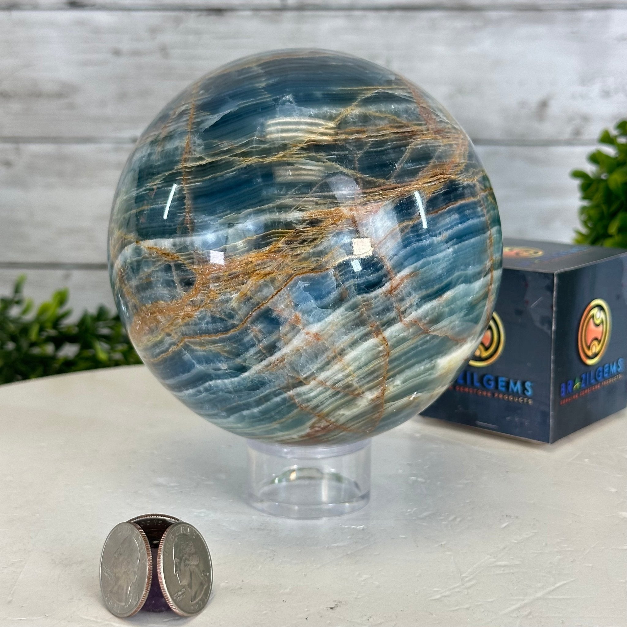 Blue Onyx Sphere 9.5 orders ounce’s 56MM