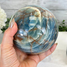 Blue Onyx Quartz Sphere on an Acrylic Stand, 6 lbs & 5.8" Tall #5635 - 0003 - Brazil GemsBrazil GemsBlue Onyx Quartz Sphere on an Acrylic Stand, 6 lbs & 5.8" Tall #5635 - 0003Spheres5635 - 0003