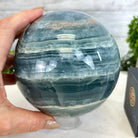 Blue Onyx Quartz Sphere on an Acrylic Stand, 6 lbs & 5.8" Tall #5635 - 0004 - Brazil GemsBrazil GemsBlue Onyx Quartz Sphere on an Acrylic Stand, 6 lbs & 5.8" Tall #5635 - 0004Spheres5635 - 0004