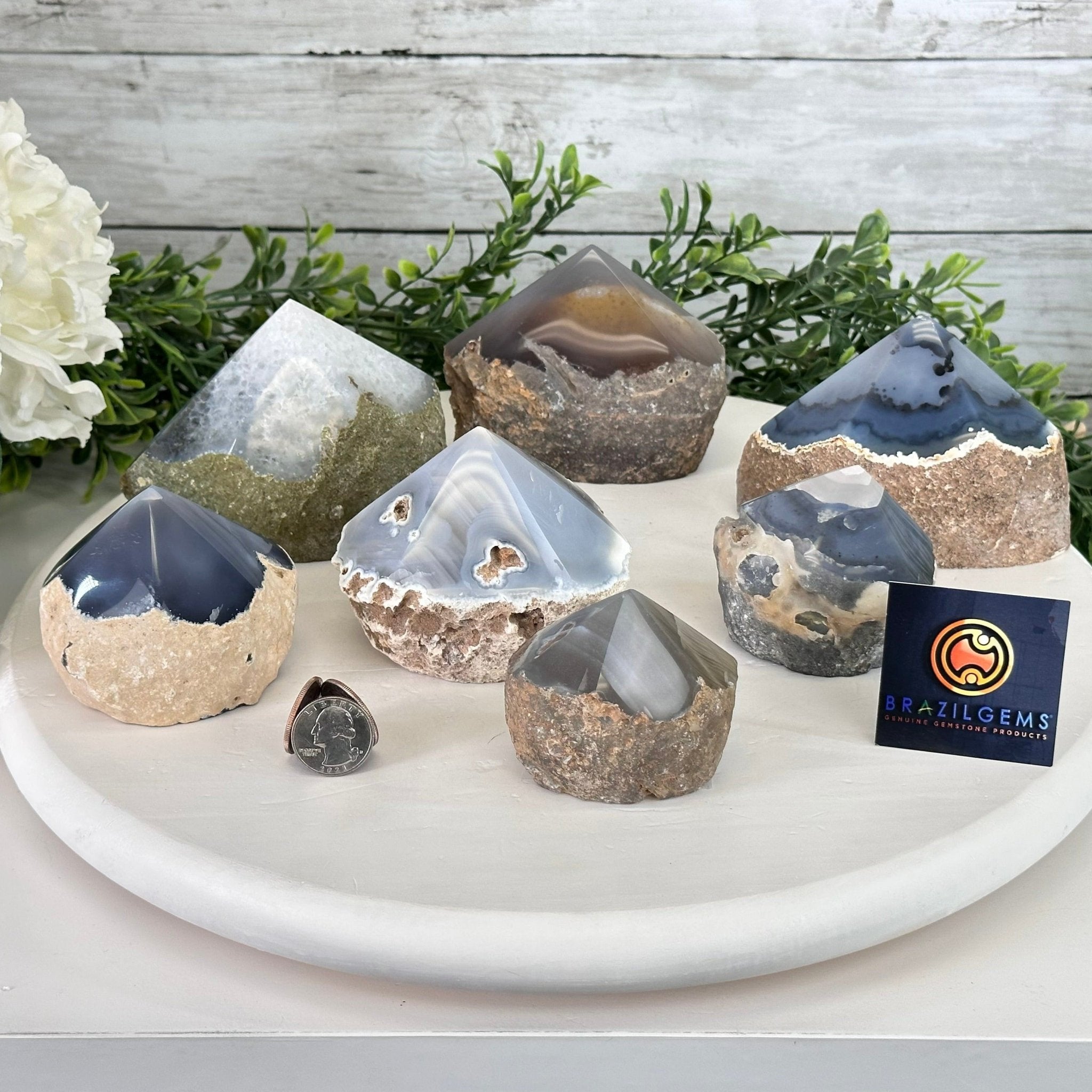 Agate Foot & Point Crystals For Sale by Brazil Gems® Model Agate Foot & Point Crystals For Sale by Brazil Gems® Model