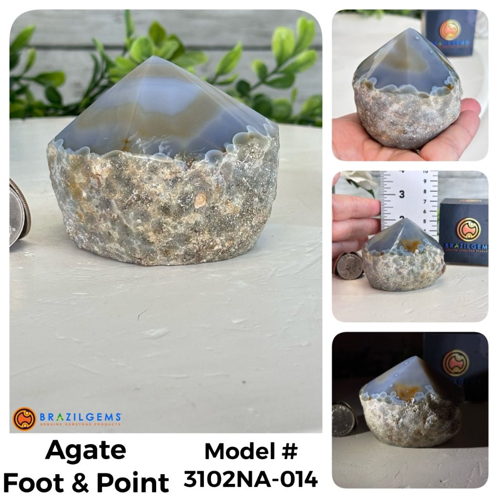 Brazilian Agate Foot & Point Crystals, Various Options #3102NA - Brazil GemsBrazil GemsBrazilian Agate Foot & Point Crystals, Various Options #3102NACrystal Points3102NA-014
