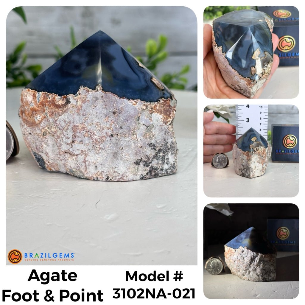 Brazilian Agate Foot & Point Crystals, Various Options #3102NA - Brazil GemsBrazil GemsBrazilian Agate Foot & Point Crystals, Various Options #3102NACrystal Points3102NA-021