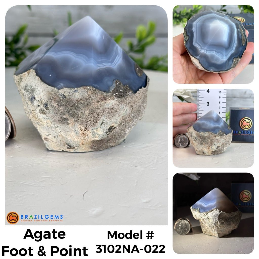 Brazilian Agate Foot & Point Crystals, Various Options #3102NA - Brazil GemsBrazil GemsBrazilian Agate Foot & Point Crystals, Various Options #3102NACrystal Points3102NA-022