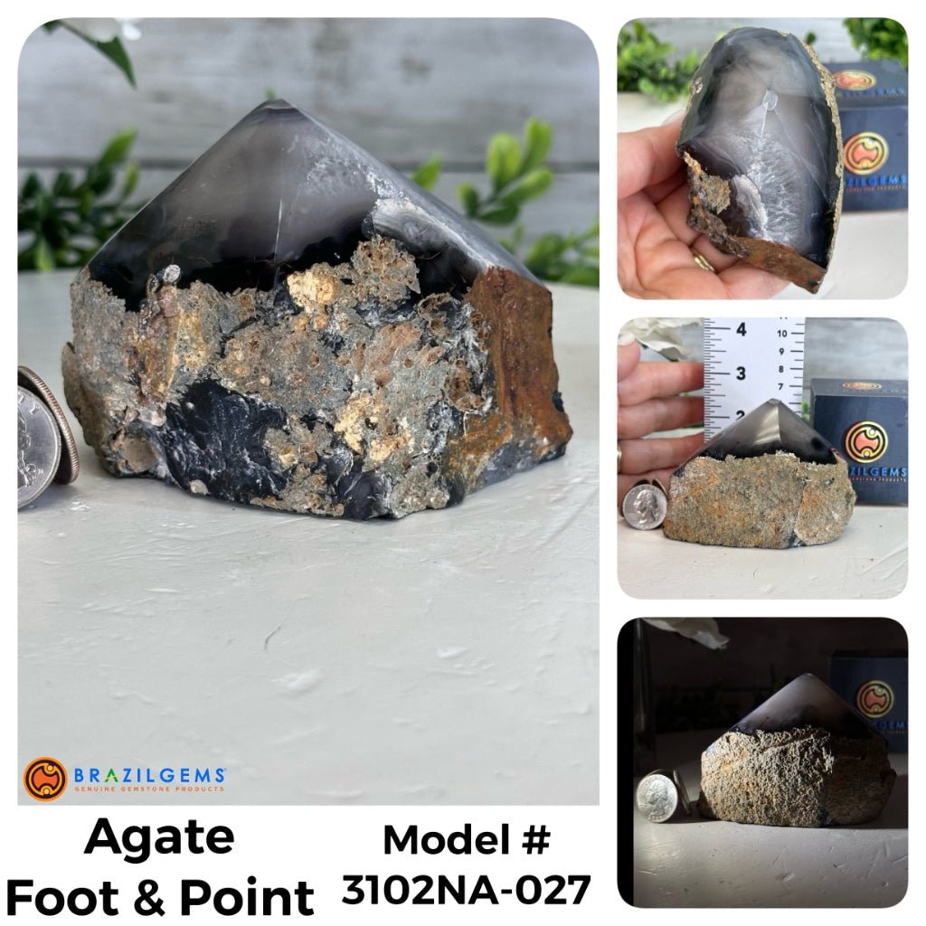 Brazilian Agate Foot & Point Crystals, Various Options #3102NA - Brazil GemsBrazil GemsBrazilian Agate Foot & Point Crystals, Various Options #3102NACrystal Points3102NA-027