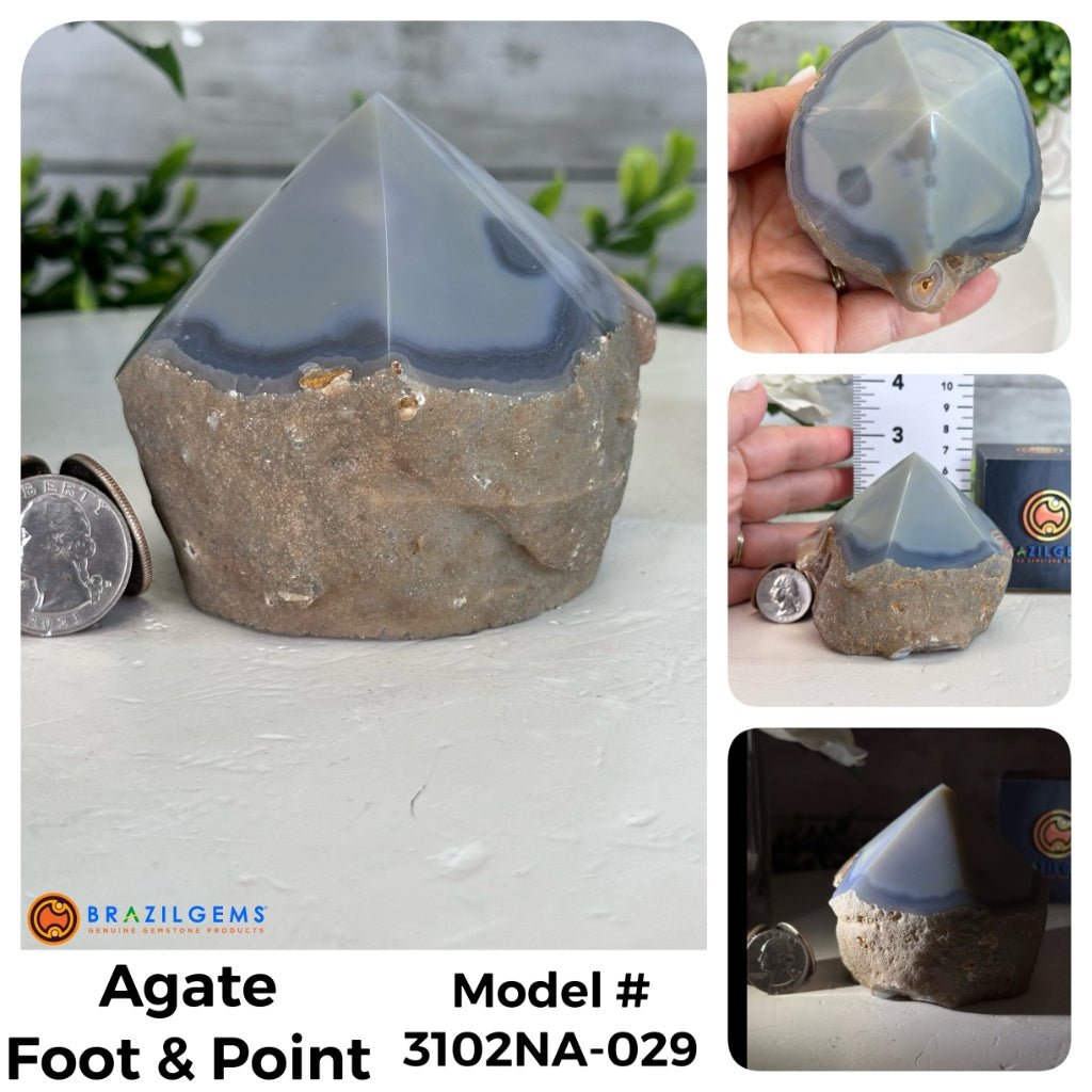 Brazilian Agate Foot & Point Crystals, Various Options #3102NA - Brazil GemsBrazil GemsBrazilian Agate Foot & Point Crystals, Various Options #3102NACrystal Points3102NA-029
