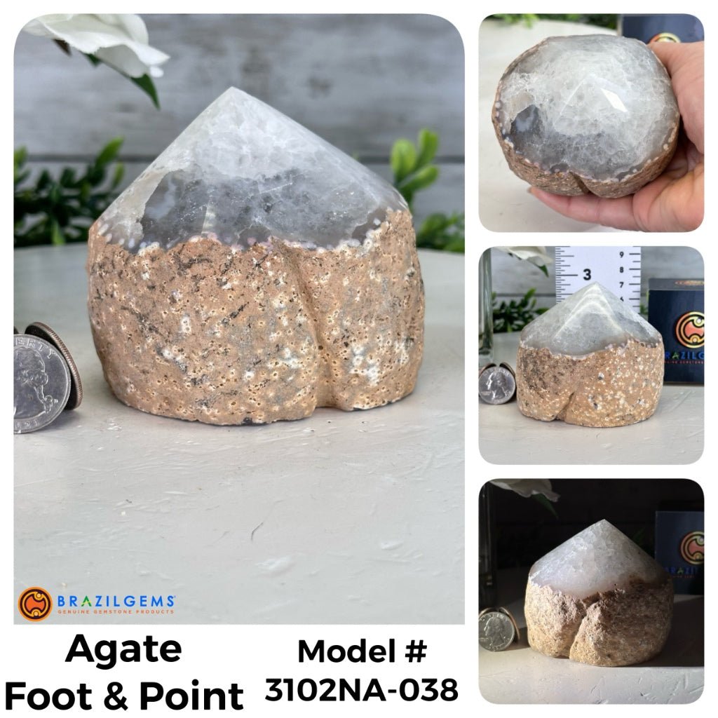 Brazilian Agate Foot & Point Crystals, Various Options #3102NA - Brazil GemsBrazil GemsBrazilian Agate Foot & Point Crystals, Various Options #3102NACrystal Points3102NA-038