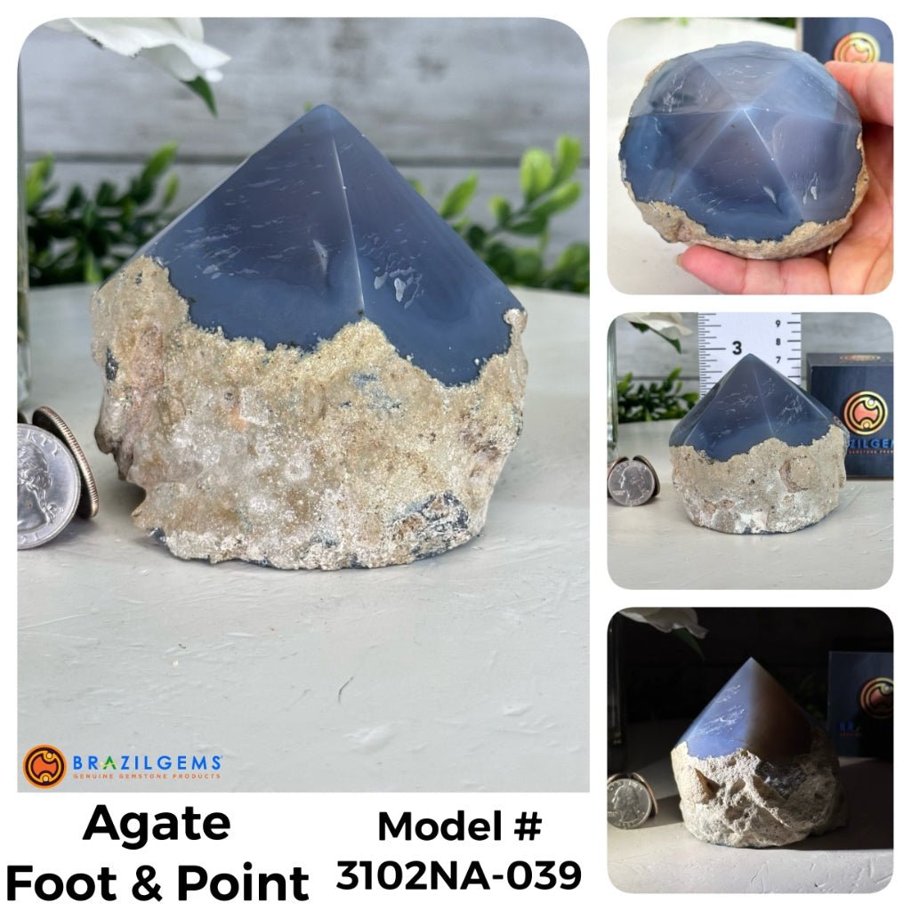Brazilian Agate Foot & Point Crystals, Various Options #3102NA - Brazil GemsBrazil GemsBrazilian Agate Foot & Point Crystals, Various Options #3102NACrystal Points3102NA-039